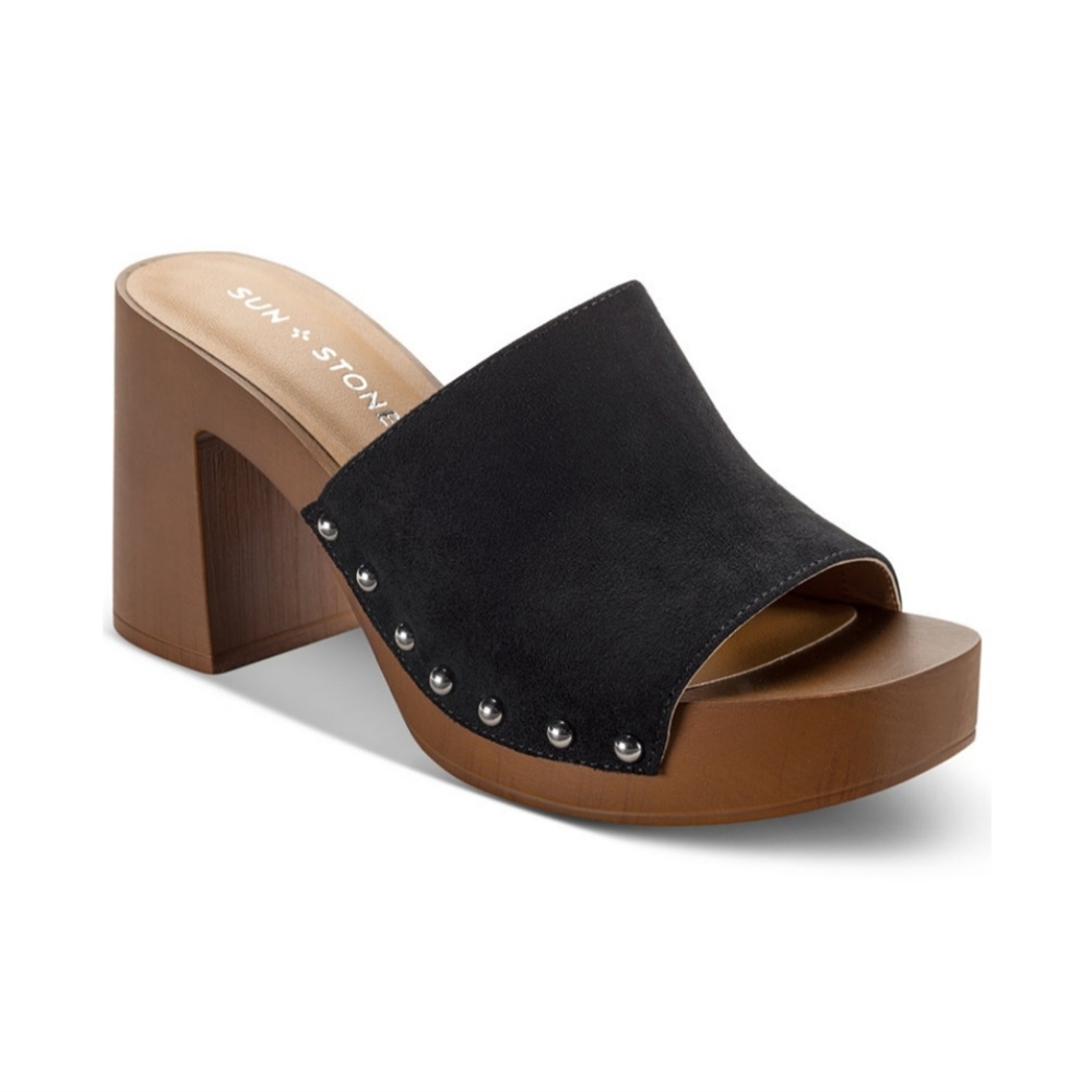 SUN + STONE TWIGGY STUDDED PLATFORM SANDALS NIB    SIZE 7.5